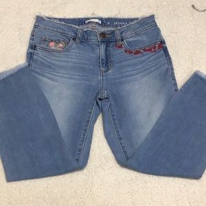 LAUREN CONRAD SKINNY CAPRI 2 Hand painted